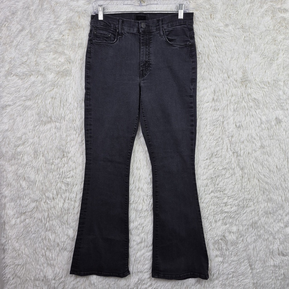 Mother The Weekender Flare Jeans Not‎ Guilty Faded Black Size 30 High Rise